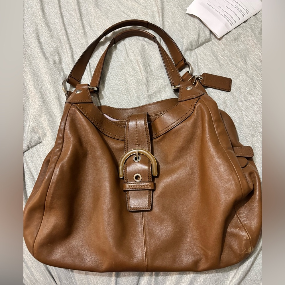 Coach purse/handbag tan 🍁👜🍂